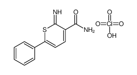 2-imino-6-phenylthiopyran-3-carboxamide,perchloric acid结构式