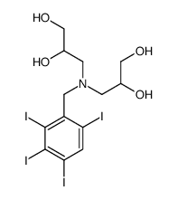 3-[2,3-dihydroxypropyl-[(2,3,4,6-tetraiodophenyl)methyl]amino]propane-1,2-diol Structure