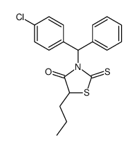 3-[(4-chlorophenyl)-phenylmethyl]-5-propyl-2-sulfanylidene-1,3-thiazolidin-4-one结构式