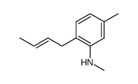 [2-((E)-But-2-enyl)-5-methyl-phenyl]-methyl-amine结构式