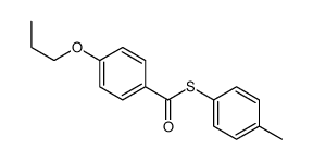 S-(4-methylphenyl) 4-propoxybenzenecarbothioate结构式