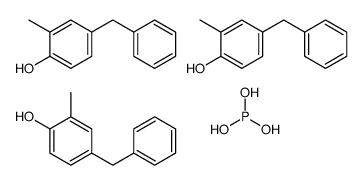 4-benzyl-2-methylphenol,phosphorous acid Structure