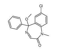 7-chloro-5-methoxy-1-methyl-5-phenyl-1,4-benzodiazepin-2-one Structure