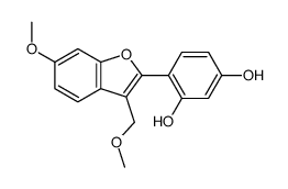 4-[6-methoxy-3-(methoxymethyl)-1-benzofuran-2-yl]benzene-1,3-diol结构式