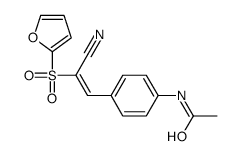 N-[4-[2-cyano-2-(furan-2-ylsulfonyl)ethenyl]phenyl]acetamide结构式