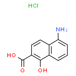 5-amino-1-hydroxy-2-naphthoic acid hydrochloride structure