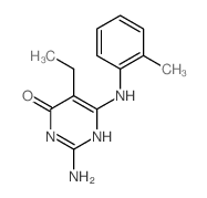 4(1H)-Pyrimidinone,2-amino-5-ethyl-6-[(2-methylphenyl)amino]- (9CI) picture