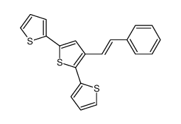 3-(2-phenylethenyl)-2,5-dithiophen-2-ylthiophene结构式