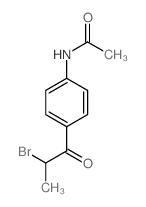 1-(4-乙酰氨基苯基)-α-溴代-1-丙酮结构式
