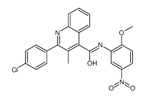 2-(4-chlorophenyl)-N-(2-methoxy-5-nitrophenyl)-3-methylquinoline-4-carboxamide结构式