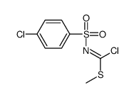 N-(4-chlorophenyl)sulfonyl-1-methylsulfanylmethanimidoyl chloride Structure