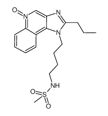 1-{4-[(methylsulfonyl)-amino]-butyl}-2-propyl-1H-imidazo[4,5-c]quinolin-5N-oxide结构式