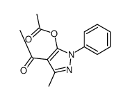 (4-acetyl-5-methyl-2-phenylpyrazol-3-yl) acetate结构式