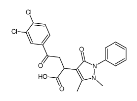 4-(3,4-dichlorophenyl)-4-oxo-2-(4-antipyrinyl)butanoic acid结构式