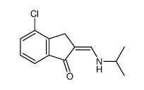 (2E)-4-chloro-2-[(propan-2-ylamino)methylidene]-3H-inden-1-one Structure