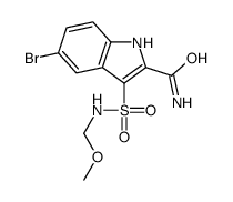 5-bromo-3-(methoxymethylsulfamoyl)-1H-indole-2-carboxamide结构式