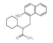 N-cyclohexyl-N-[(2-hydroxynaphthalen-1-yl)methyl]acetamide Structure
