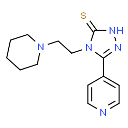 4-[2-(1-piperidinyl)ethyl]-5-(4-pyridinyl)-4H-1,2,4-triazole-3-thiol结构式