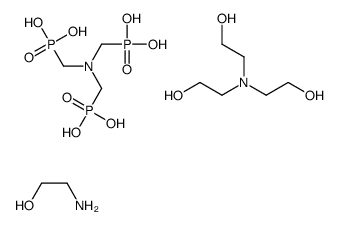 [次氮基三(亚甲基)]三膦酸与2-氨基乙醇和2,2’,2’’-次氮基三乙醇的化合物结构式