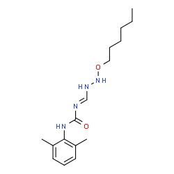N-(2,6-Dimethylphenyl)-N'-[(hexyloxyamino)(imino)methyl]urea Structure