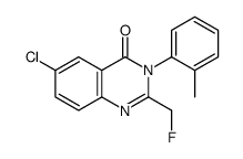 6-chloro-2-(fluoromethyl)-3-(2-methylphenyl)quinazolin-4-one结构式