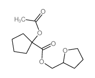 Cyclopentanecarboxylicacid, 1-(acetyloxy)-, (tetrahydro-2-furanyl)methyl ester Structure