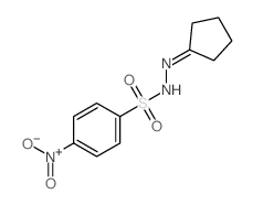 Benzenesulfonic acid, 4-nitro-, 2-cyclopentylidenehydrazide结构式