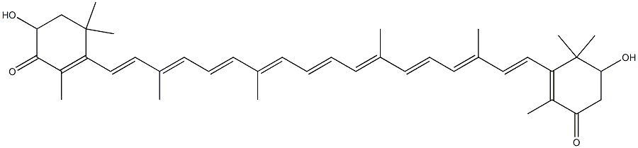 2,3'-Dihydroxy-β,β-carotene-4,4'-dione结构式