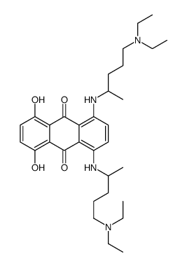 1,4-bis[5-(diethylamino)pentan-2-ylamino]-5,8-dihydroxyanthracene-9,10-dione Structure