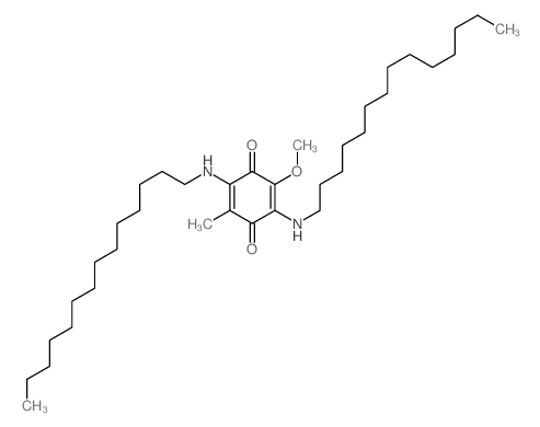 2-methoxy-5-methyl-3,6-bis(tetradecylamino)cyclohexa-2,5-diene-1,4-dione结构式