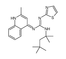 1-(2-methylquinolin-4-yl)-3-(1,3-thiazol-2-yl)-2-(2,4,4-trimethylpentan-2-yl)guanidine结构式