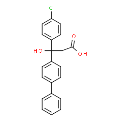 Hydracrylic acid, 3-(4-biphenylyl)-3-(p-chlorophenyl)-, (+)- Structure