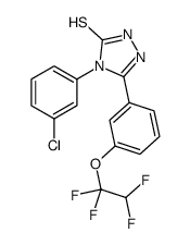 4-(3-chlorophenyl)-3-[3-(1,1,2,2-tetrafluoroethoxy)phenyl]-1H-1,2,4-triazole-5-thione结构式