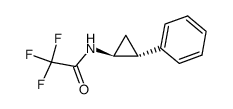 trans-1-(Trifluoracetyl)-amino-2-phenylcyclopropan结构式