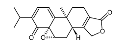 (5aα,9aS*,10β,11aβ)-4,5,5a,10,11,11a-hexahydro-5a-methyl-8-(1-methylethyl)-1H-oxireno[8a,9]phenanthro[1,2-c]furan-3,9-dione结构式