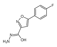 5-(4-氟苯)异噁唑-3-酰肼结构式