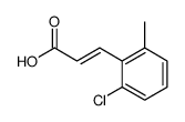 (E)-3-(2-chloro-6-methyl-phenyl)prop-2-enoic acid结构式