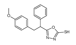 5-[2-(4-methoxyphenyl)-1-phenylethyl]-3H-1,3,4-oxadiazole-2-thione结构式