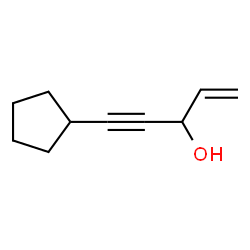 1-Penten-4-yn-3-ol, 5-cyclopentyl- (9CI)结构式