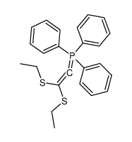 [Bis(ethylthio)vinyliden]triphenylphosphoran Structure