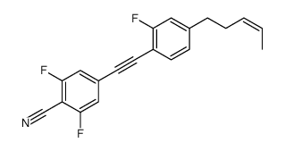2,6-difluoro-4-[2-(2-fluoro-4-pent-3-enylphenyl)ethynyl]benzonitrile Structure