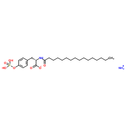 N-棕榈酰酪氨酸磷酸(铵盐)结构式