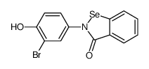 1,2-Benzisoselenazol-3(2H)-one, 2-(3-bromo-4-hydroxyphenyl)-结构式