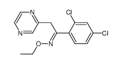 2',4'-dichloro-2-(2-pyrazinyl)-acetophenone O-ethyl oxime Structure