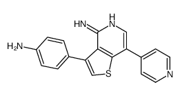 3-(4-aminophenyl)-7-pyridin-4-ylthieno[3,2-c]pyridin-4-amine结构式