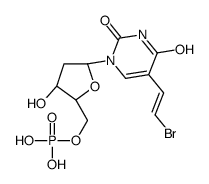 5-(2-bromovinyl)-2'-deoxyuridylate结构式