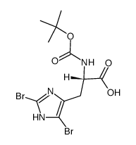 N(α)-t-butoxycarbonyl-2,5-dibromo-L-histidine Structure