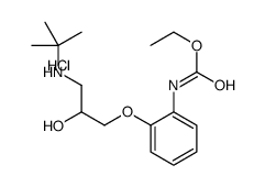 [3-[2-(ethoxycarbonylamino)phenoxy]-2-hydroxy-propyl]-tert-butyl-azani um chloride Structure