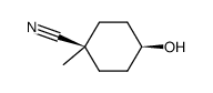 cis-4-hydroxy-1-methyl-cyclohexanecarbonitrile Structure