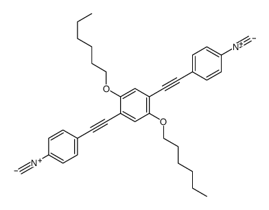1,4-dihexoxy-2,5-bis[2-(4-isocyanophenyl)ethynyl]benzene Structure